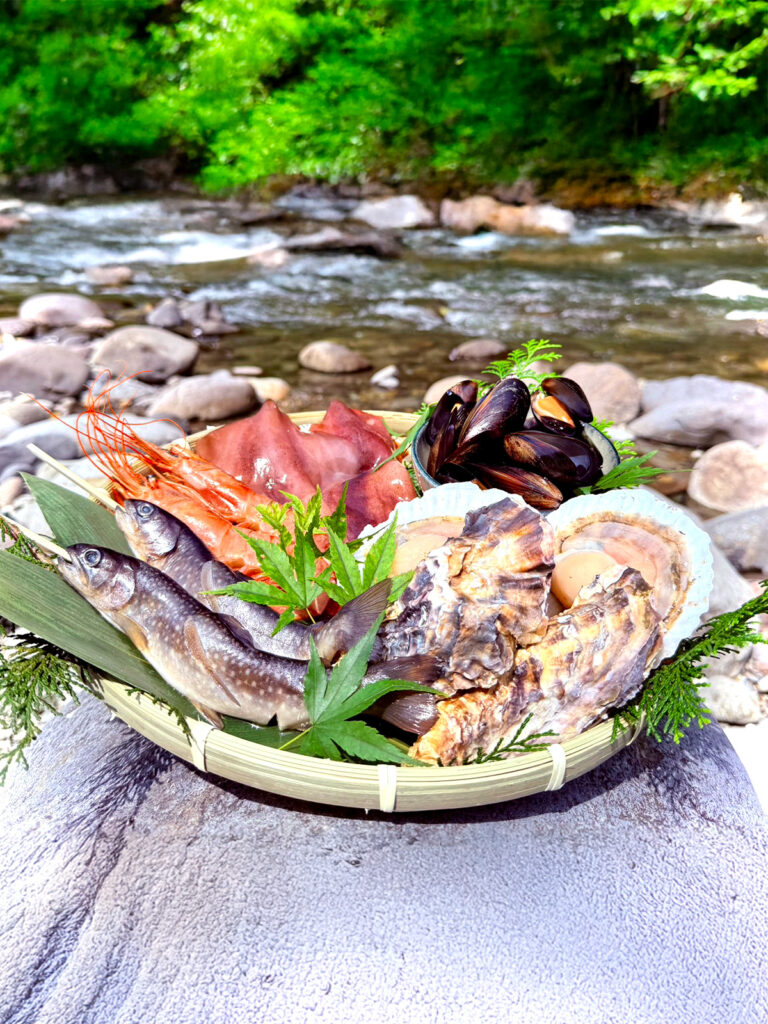 木の家イワナと海のごちそうBBQセット